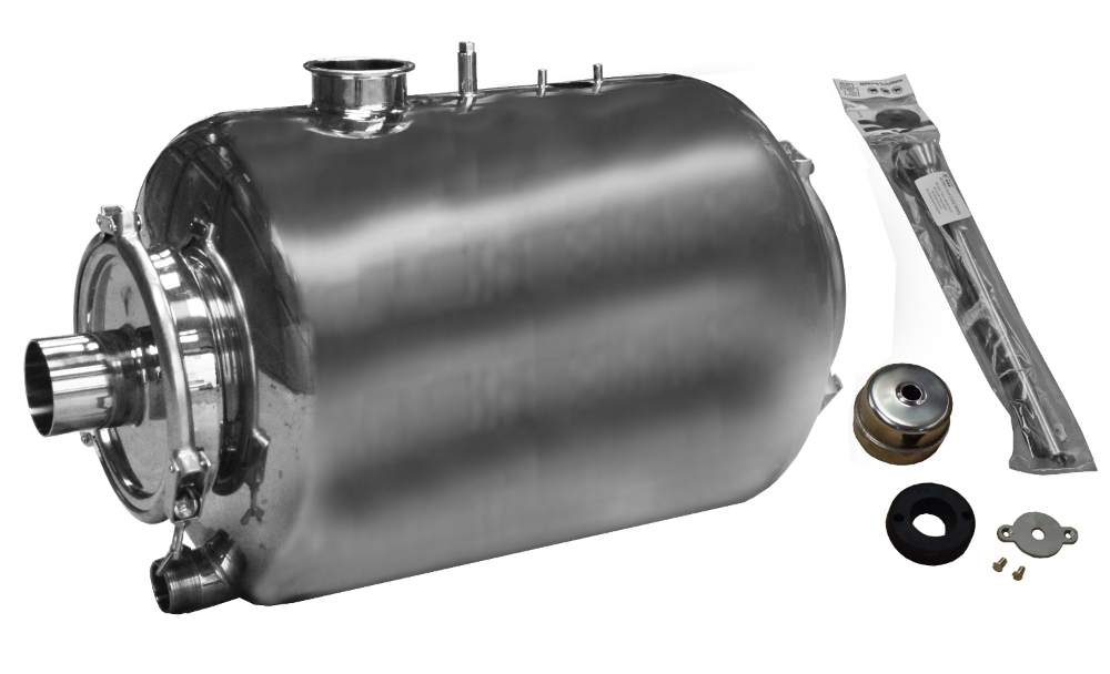 MS Receiver Assembly 60L 76mm 1 Pump (Clamp-On Lids)