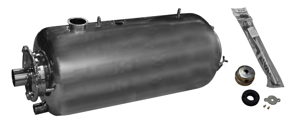 MS Receiver Assembly 100L 76mm 1 Pump (Clamp-On Lids)