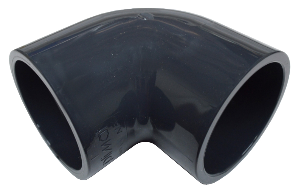 MS Elbow 63mm 90° uPVC Plastic Grey