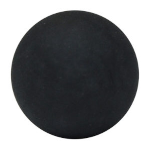 MS Ball Black Solid Rubber 1" Dia  +/- 0.004